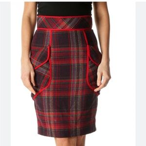 Tracy Reese plaid skirt